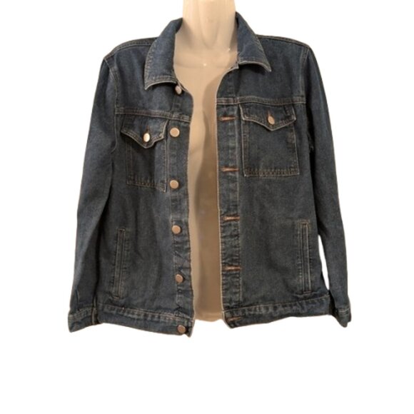 Boohoo Jean Jacket Oversized  4 - Picture 1 of 6